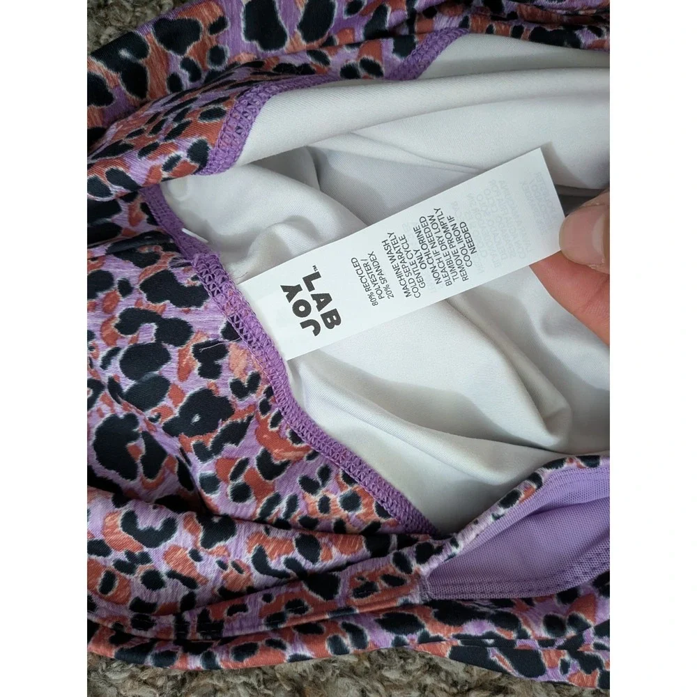 JoyLab High Rise 7/8 Tights Pink Animal Print XL NWT‎ Yoga Running Pant - Picture 8 of 9